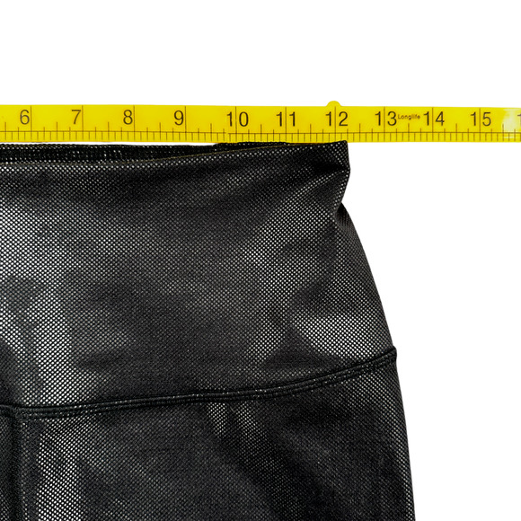 Zella High Waisted Black Metallic Dot Print Leggings Womens Size Small - Picture 6 of 8